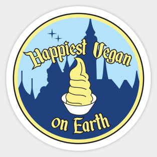 Happiest Vegan on Earth Sticker